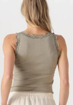 groene rosemunde top babette silk top w/ lace