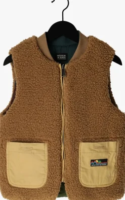 groene scotch & soda bodywarmer reversible padded bodywarmer