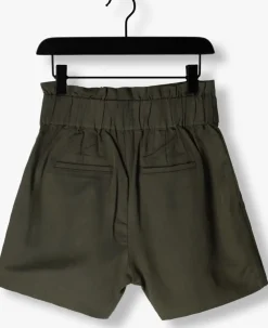 groene scotch & soda broeken high-rise paper bag short