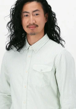 groene scotch & soda casual overhemd yarn-dyed striped oxford slim