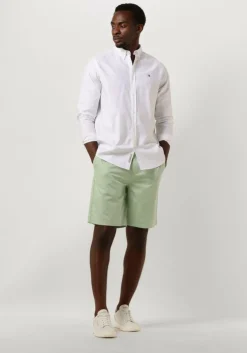 groene scotch & soda korte broek stuart - garment-dyed cotton-blend twill short