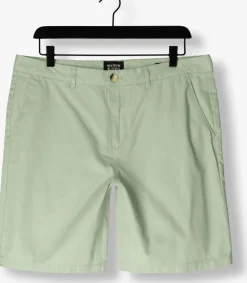 groene scotch & soda korte broek stuart - garment-dyed cotton-blend twill short