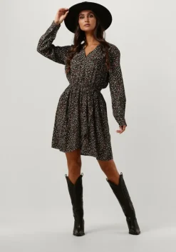 groene scotch & soda mini jurk elasticated waist mini dress