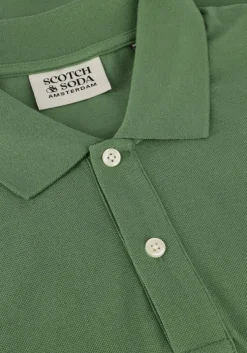 groene scotch & soda polo logo pique polo