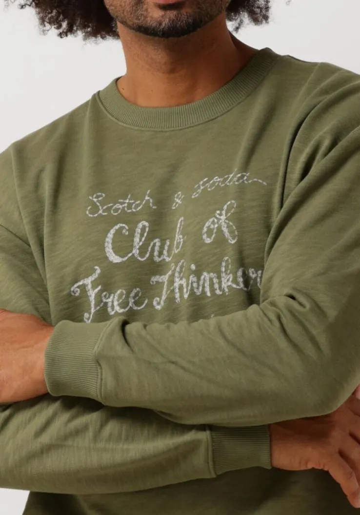 groene scotch & soda sweater chest artwork sweatshirt
