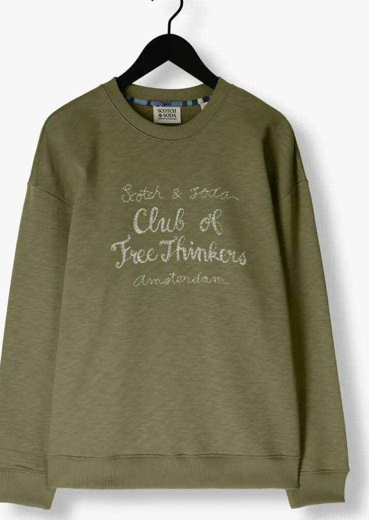 groene scotch & soda sweater chest artwork sweatshirt