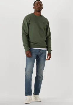 groene scotch & soda sweater seasonal core - regular-fit logo sweatshirt