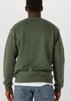 groene scotch & soda sweater seasonal core - regular-fit logo sweatshirt