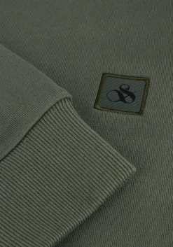 groene scotch & soda sweater seasonal core - regular-fit logo sweatshirt