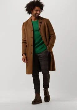 groene scotch & soda trui rib-knit wool-blend crewneck pullover