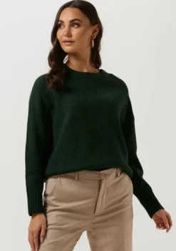 groene scotch & soda trui relaxed fit pullover with button detail