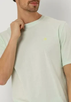 groene scotch & soda t-shirt garment dye logo crew t-shirt