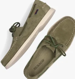 groene sebago mocassins portland