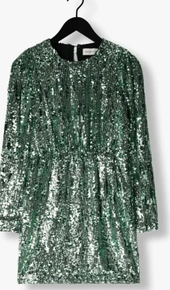groene selected femme mini jurk slfari-colyn ls short sequins