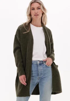groene selected femme vest lulu new ls knit long cardigan b