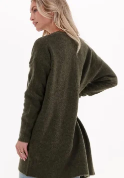 groene selected femme vest lulu new ls knit long cardigan b