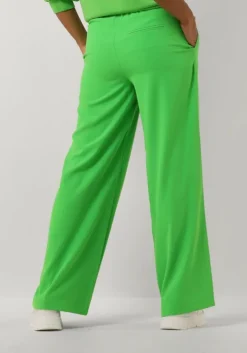 groene selected femme wijde broek slftinni-relaxed mw wide pant n