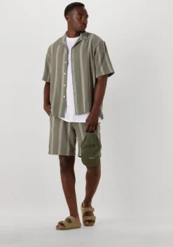 groene selected homme casual overhemd slhrelax-sal shirt ss resort