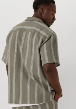 groene selected homme casual overhemd slhrelax-sal shirt ss resort