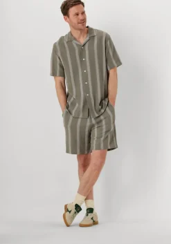 groene selected homme casual overhemd slhrelax-sal shirt ss resort