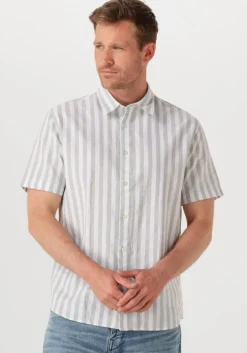 groene selected homme casual overhemd slhreg-sun shirt ss noos