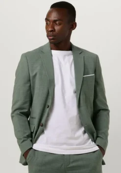 groene selected homme colberts slhslim-oasis linen blz noos