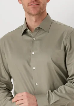 groene selected homme klassiek overhemd slhslim-performance shirt ls noos
