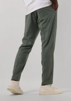 groene selected homme pantalon slhslim-oasis linen trs noos