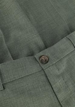 groene selected homme pantalon slhslim-oasis linen trs noos