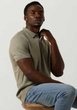 groene selected homme polo slhberg ss knit polo noos