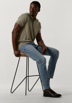 groene selected homme polo slhberg ss knit polo noos