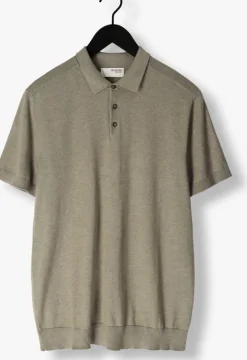 groene selected homme polo slhberg ss knit polo noos