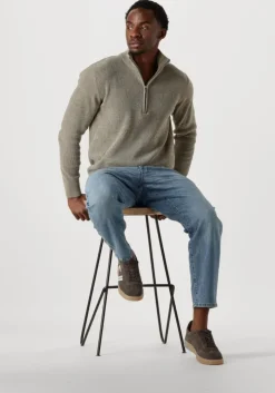 groene selected homme trui slhrodney ls high neck half zip