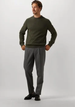 groene selected homme trui slhloop ls knit crew neck