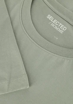 groene selected homme t-shirt slhaspen ss o-neck tee noos