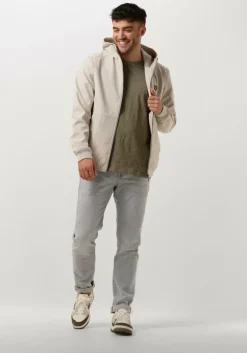 groene selected homme t-shirt slhaspen slub ss o-neck tee noos