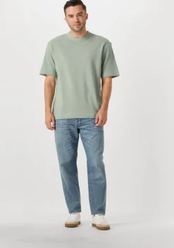 groene selected homme t-shirt slhrelaxcaleb ss o-neck tee