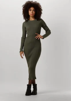 groene silvian heach midi jurk gpa24081ve