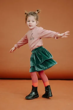 groene sproet & sprout minirok skirt velvet