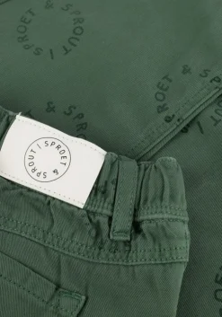 groene sproet & sprout straight leg jeans denim pants green