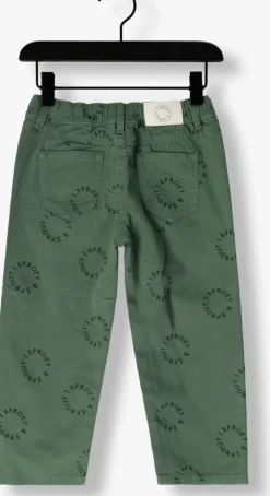 groene sproet & sprout straight leg jeans denim pants green
