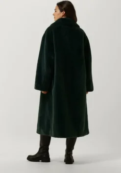 groene stand studio faux fur jas maria coat soft