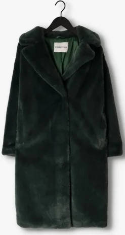 groene stand studio faux fur jas maria coat soft