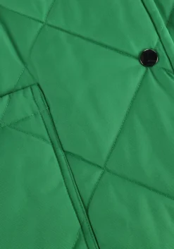 groene stand studio gewatteerde jas sage coat