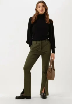 groene summum flared broek trousers punto milano