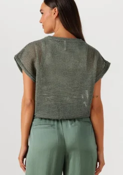 groene summum t-shirt oversized top gauze