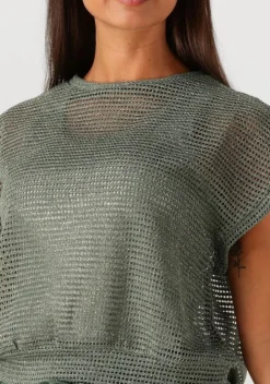 groene summum t-shirt oversized top gauze