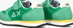 groene sun68 lage sneakers boys tom solid