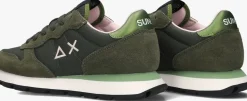 groene sun68 lage sneakers ally solid nylon