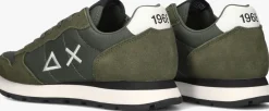 groene sun68 lage sneakers tom solid